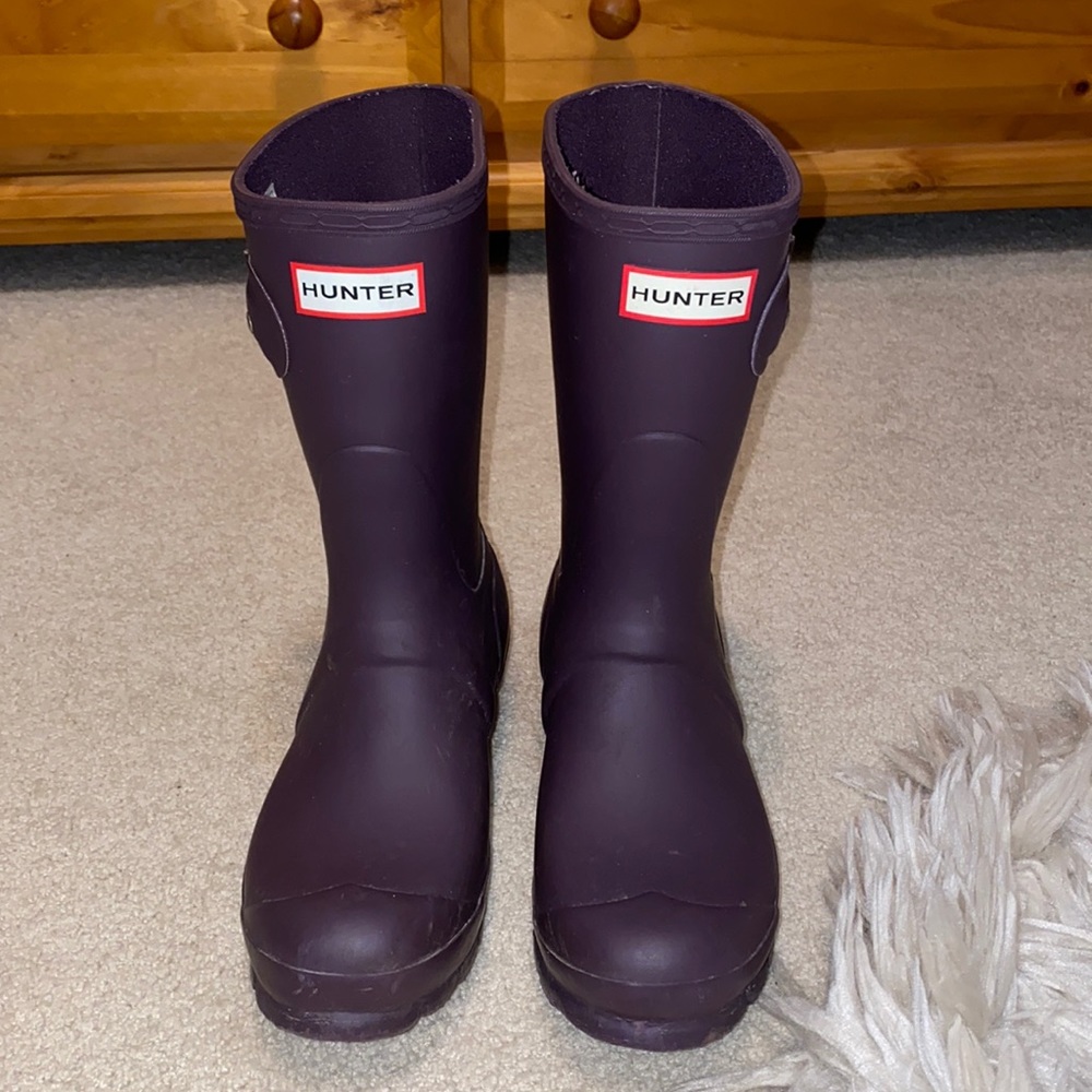 Hunter Original Short Rain Boots: Purple